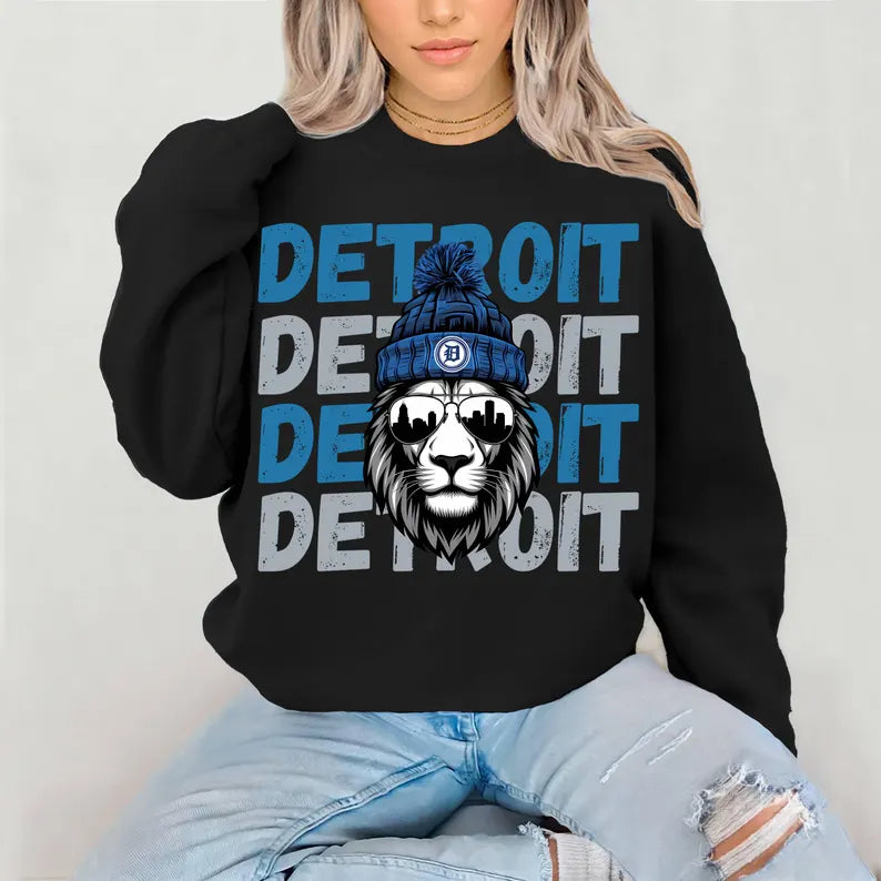 Detroit Sweatshirt - Vintage Lions
