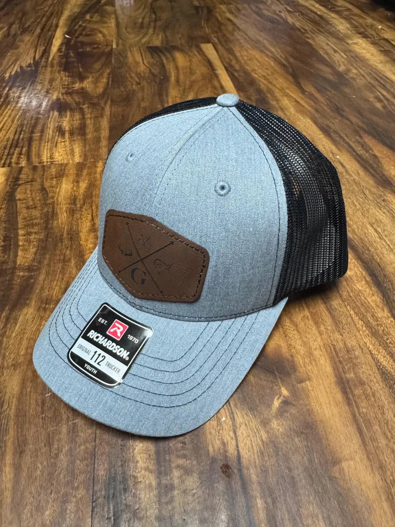Youth Personalized Initial Hat - Hunting / Fishing / Golf