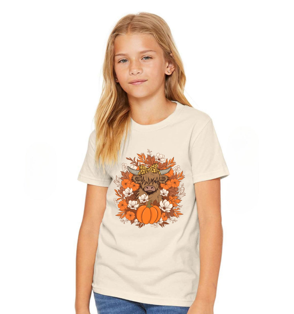 Youth Halloween Shirts - Highland Cow
